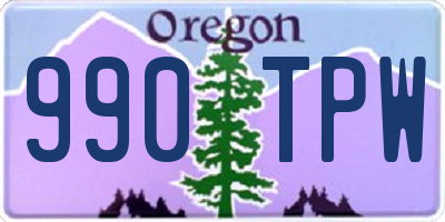 OR license plate 990TPW