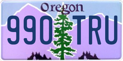 OR license plate 990TRU