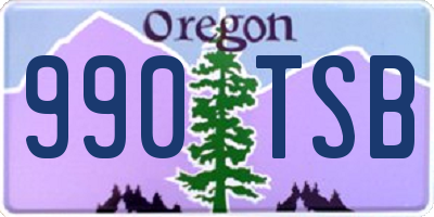 OR license plate 990TSB