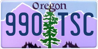 OR license plate 990TSC