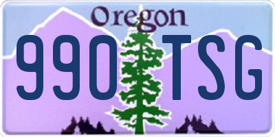 OR license plate 990TSG