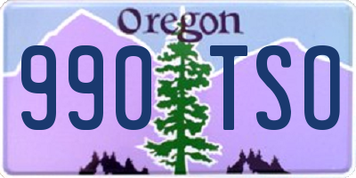 OR license plate 990TSO