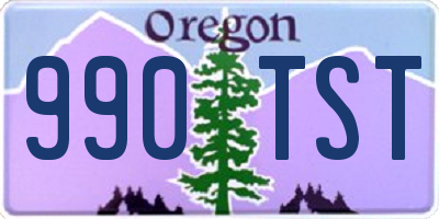 OR license plate 990TST