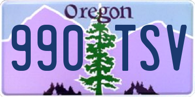 OR license plate 990TSV