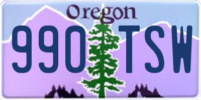 OR license plate 990TSW