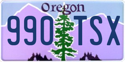 OR license plate 990TSX