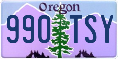 OR license plate 990TSY