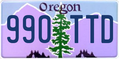 OR license plate 990TTD