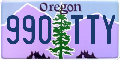 OR license plate 990TTY