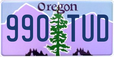 OR license plate 990TUD