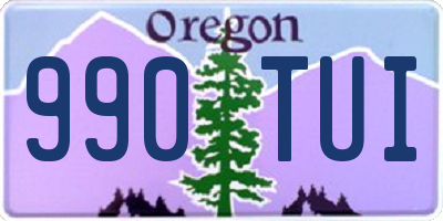 OR license plate 990TUI