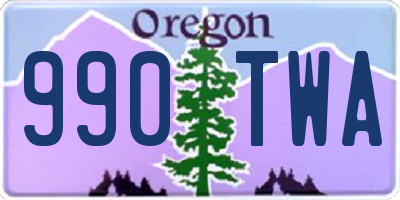 OR license plate 990TWA