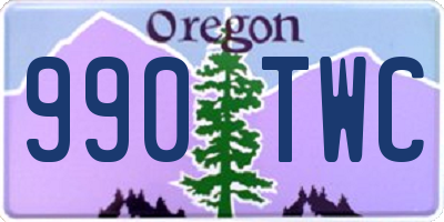 OR license plate 990TWC