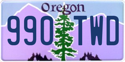 OR license plate 990TWD