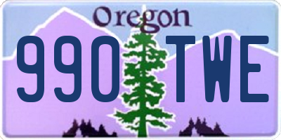 OR license plate 990TWE