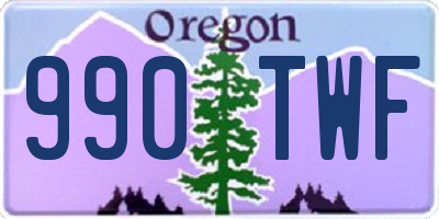 OR license plate 990TWF