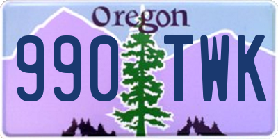 OR license plate 990TWK