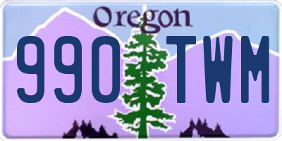 OR license plate 990TWM