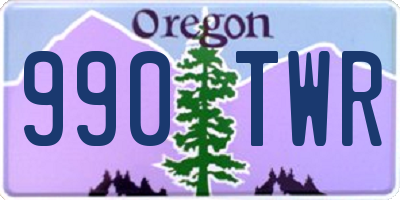 OR license plate 990TWR