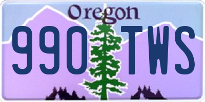 OR license plate 990TWS