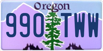 OR license plate 990TWW