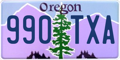OR license plate 990TXA