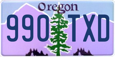 OR license plate 990TXD