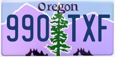 OR license plate 990TXF