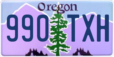 OR license plate 990TXH