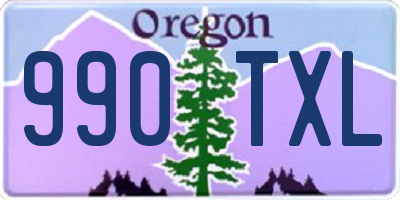 OR license plate 990TXL