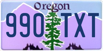 OR license plate 990TXT