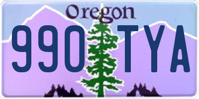 OR license plate 990TYA