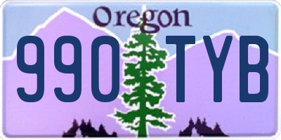 OR license plate 990TYB