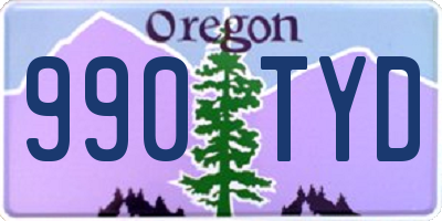 OR license plate 990TYD