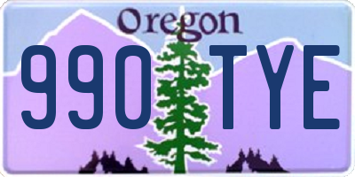 OR license plate 990TYE