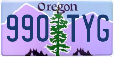 OR license plate 990TYG