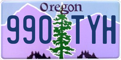 OR license plate 990TYH