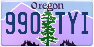 OR license plate 990TYI