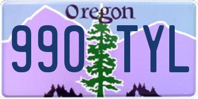 OR license plate 990TYL