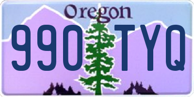 OR license plate 990TYQ
