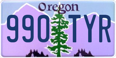 OR license plate 990TYR