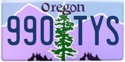 OR license plate 990TYS