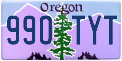 OR license plate 990TYT