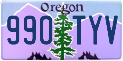 OR license plate 990TYV