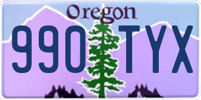 OR license plate 990TYX