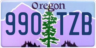 OR license plate 990TZB
