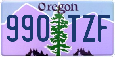 OR license plate 990TZF