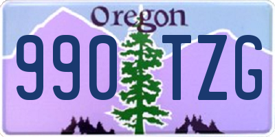 OR license plate 990TZG