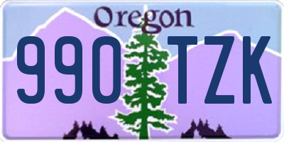 OR license plate 990TZK