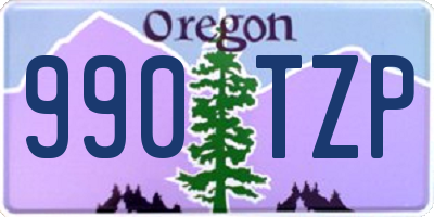 OR license plate 990TZP